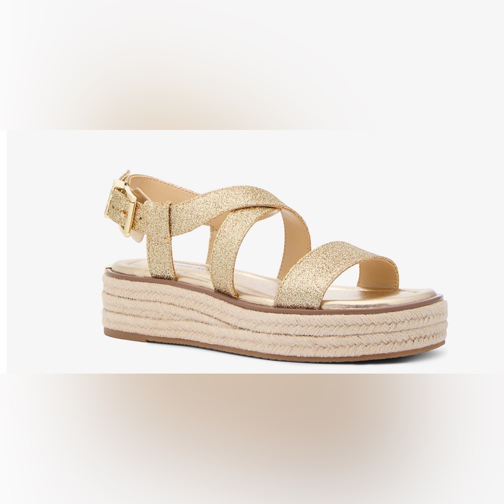 Michael Kors Glittering Gold Platform Sandals